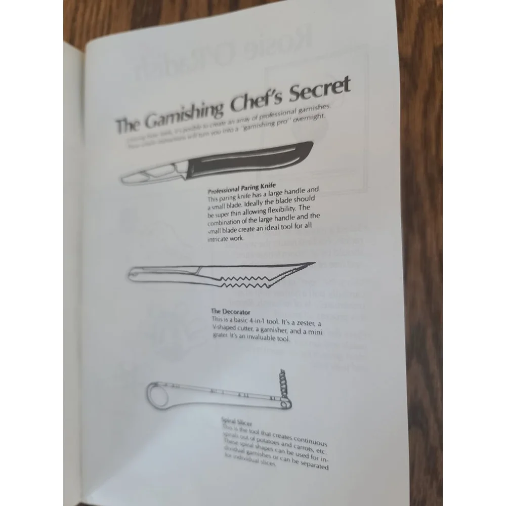 Le Canapé Maker & Chef's Garnishing Booklet Vintage